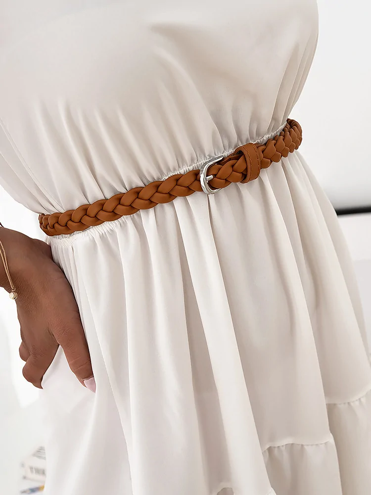 BRAID CAMEL SLIM BELT