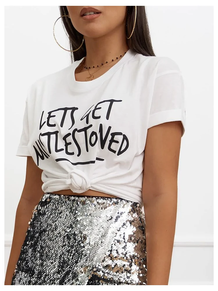 MISTLESTONED CROP T-SHIRT