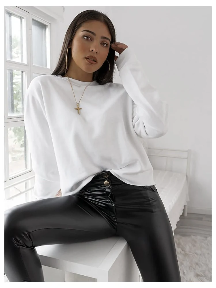 ASH WHITE CROP SWEATSHIRT