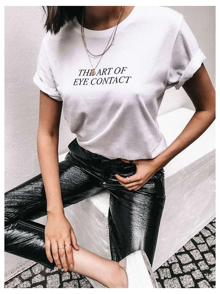 EYE CONTACT WHITE T-SHIRT