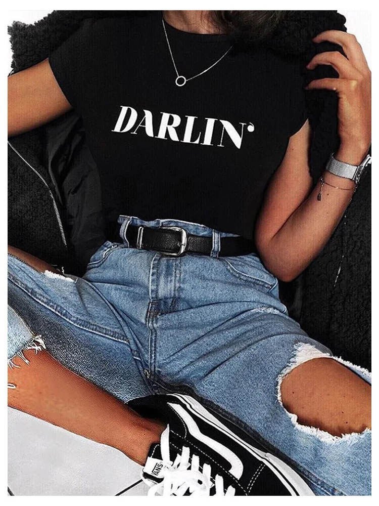 DARLIN BLACK T-SHIRT