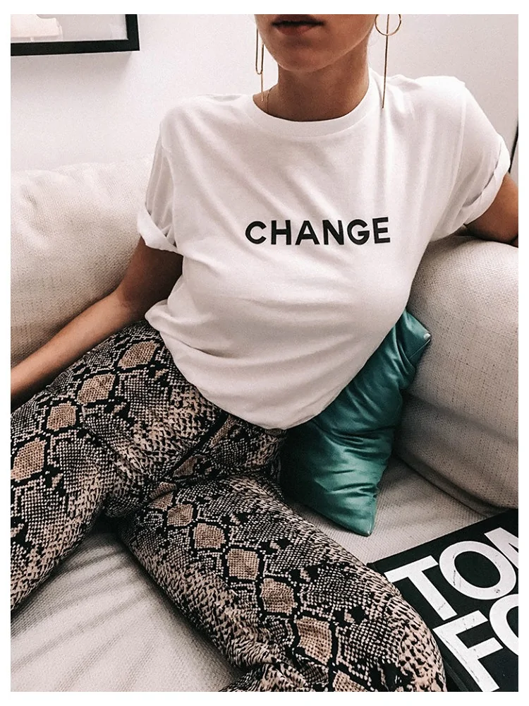 CHANGE WHITE T-SHIRT