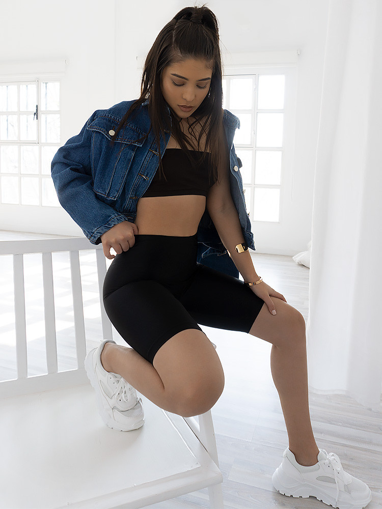 BLACK LYCRA CYCLING SHORTS