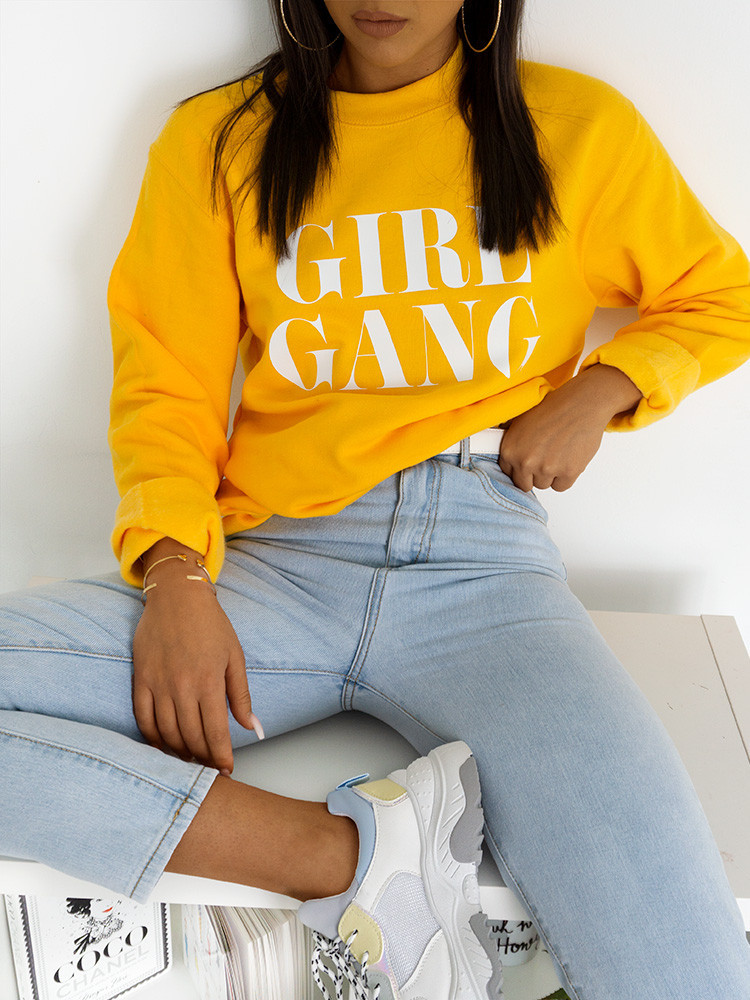 GIRL GANG YELLOW SWEATSHIRT