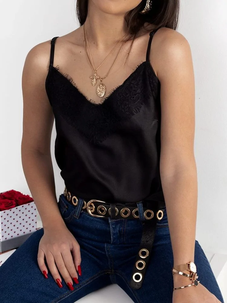 ΜΑΥΡΟ ΣΑΤΕΝ ΤΟΠ - SATIN...