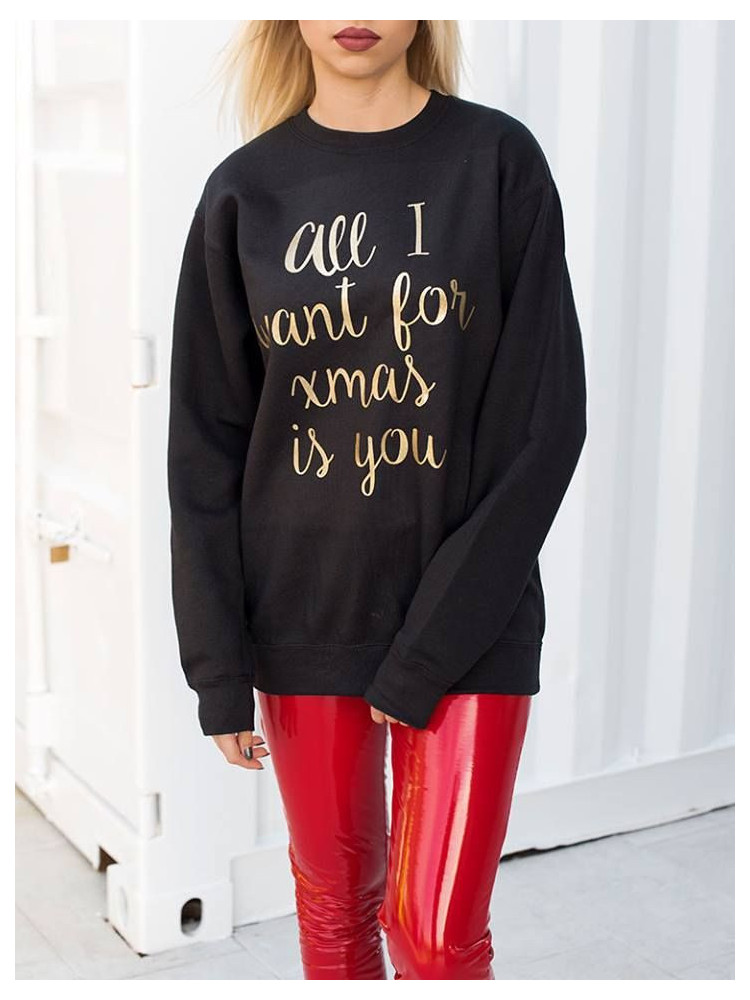 ALL I WANT BLACK SWEATER φωτογραφία