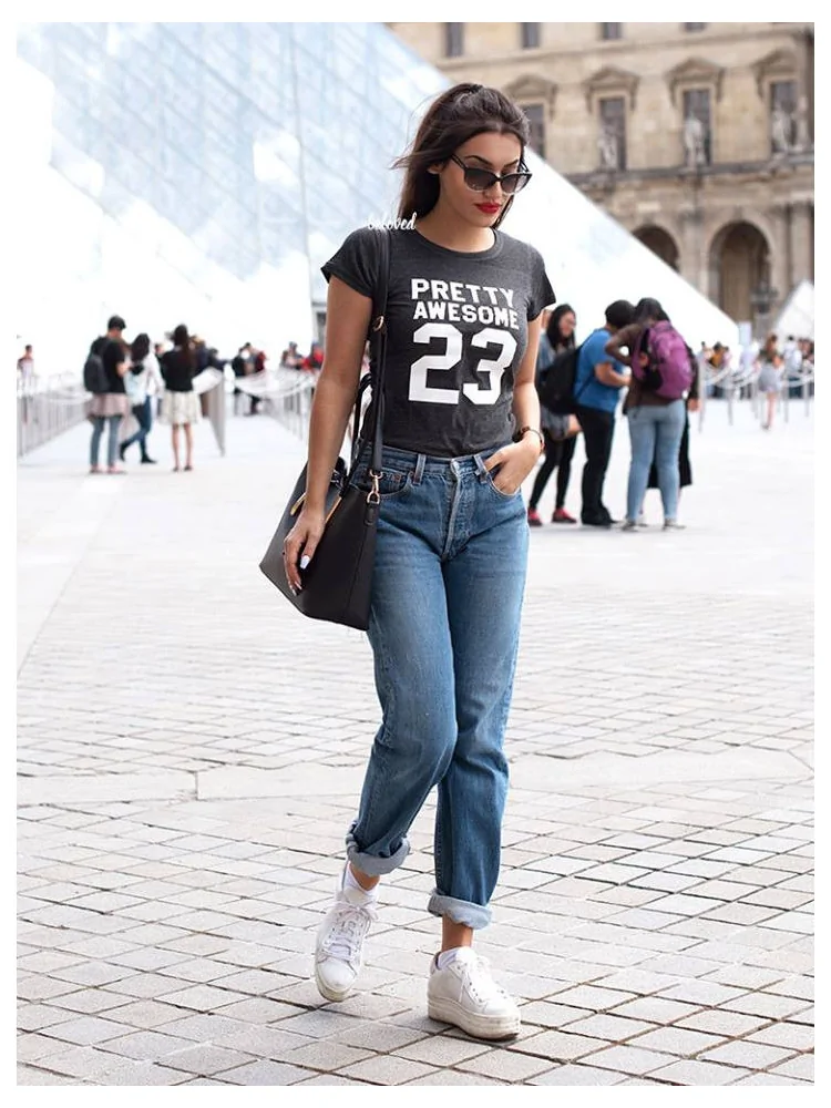 PRETTY AWESOME GREY T- SHIRT