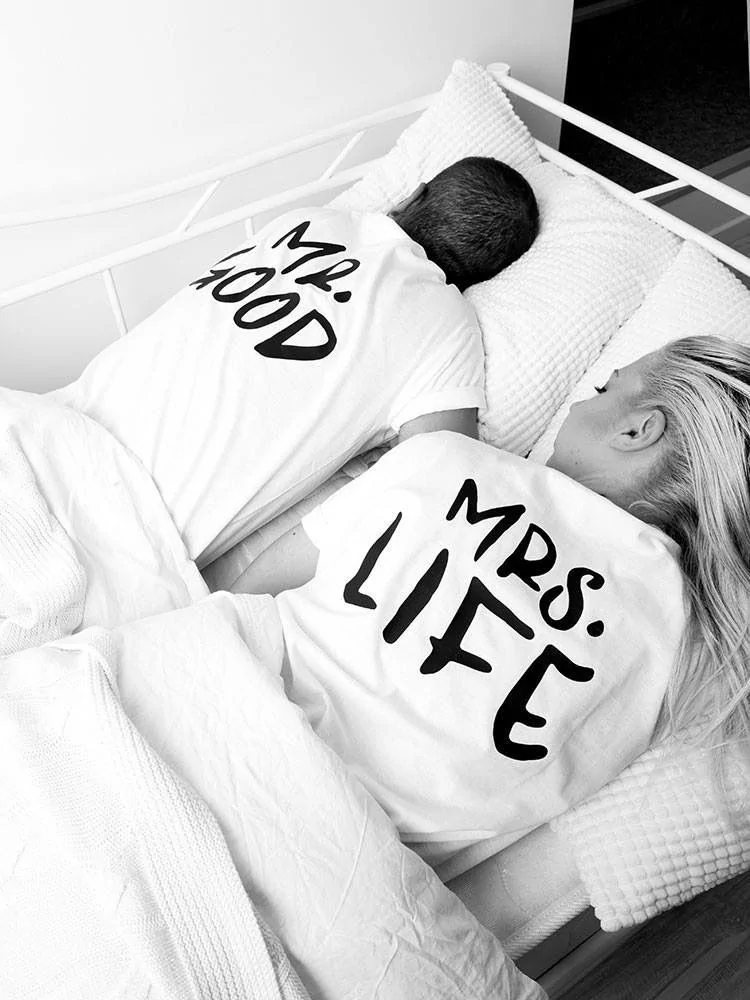 MR GOOD & MRS LIFE T-SHIRT SET