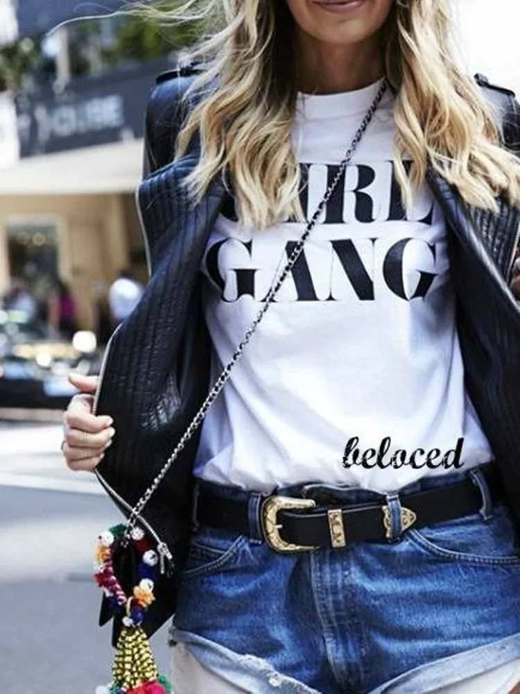 GIRL GANG WHITE T-SHIRT