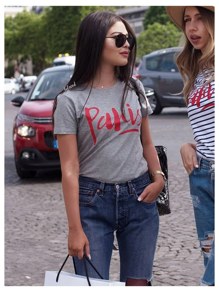 PARIS GREY WITH RED T-SHIRT