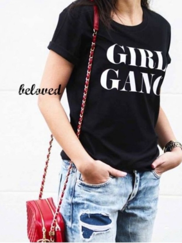 GIRL GANG BLACK T-SHIRT