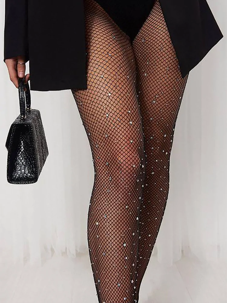 DIAMOND BLACK STRASS TIGHTS