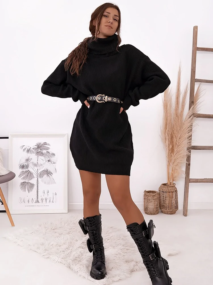 LIANA BLACK KNITTED DRESS