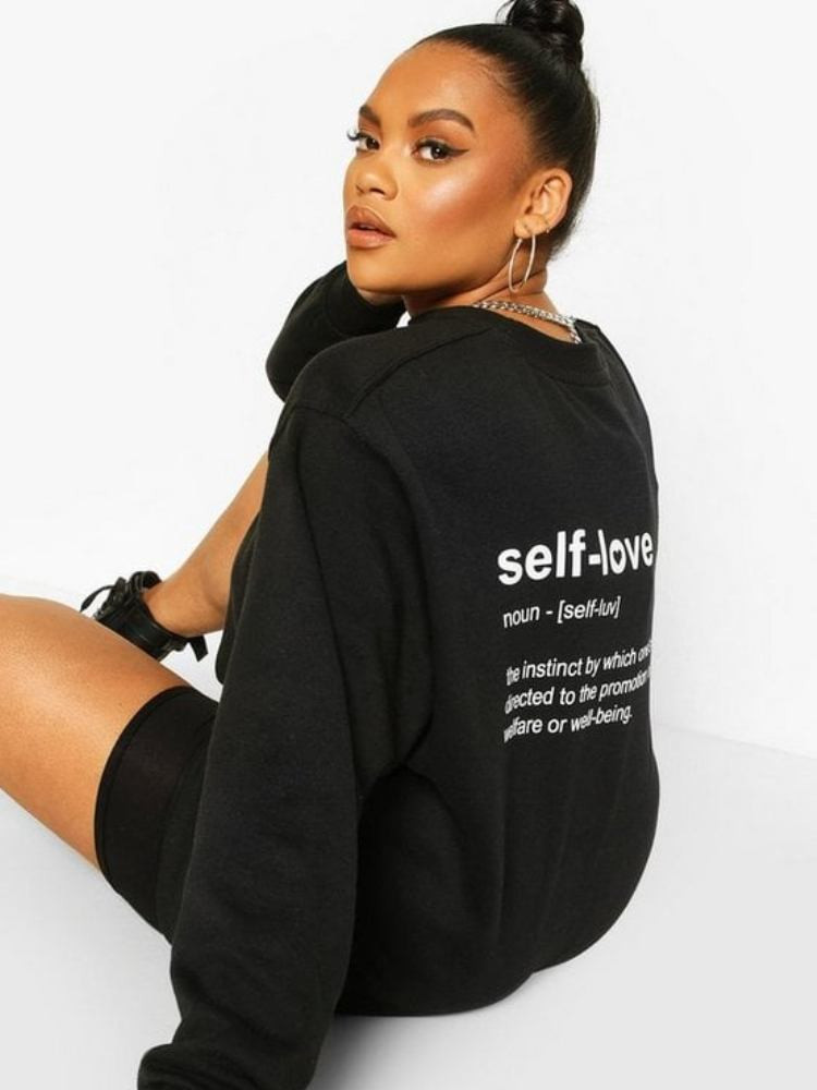 SELF LOVE BLACK SWEATSHIRT