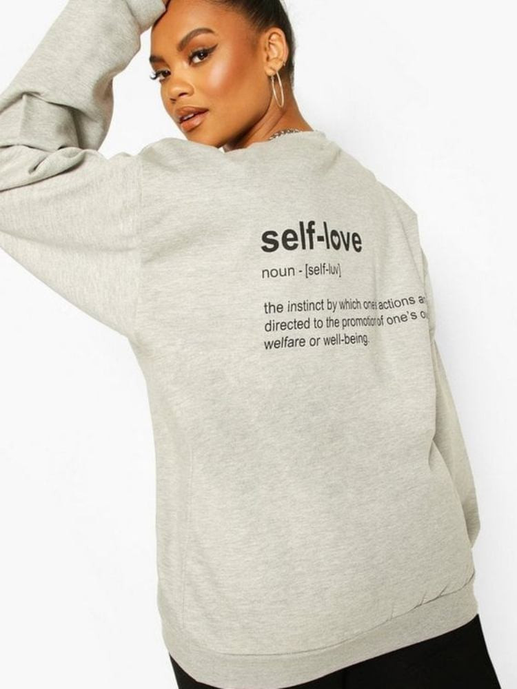SELF LOVE GREY SWEATSHIRT