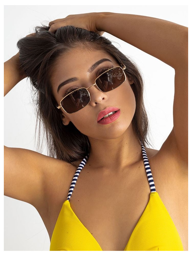 ANNAKEY SIRI BROWN SQUARED SUNNIES φωτογραφία