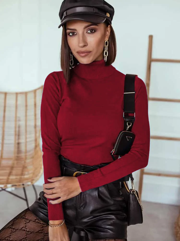 TRISHA CHERRY TURTLENECK