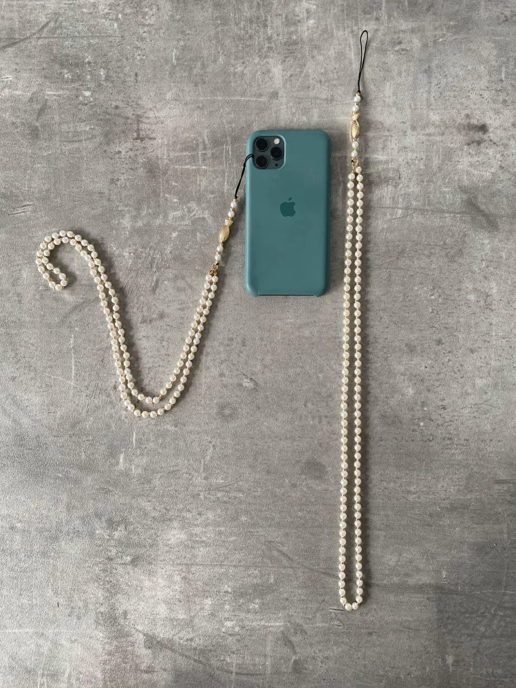 PHONE PEARLS & FISH STRAP