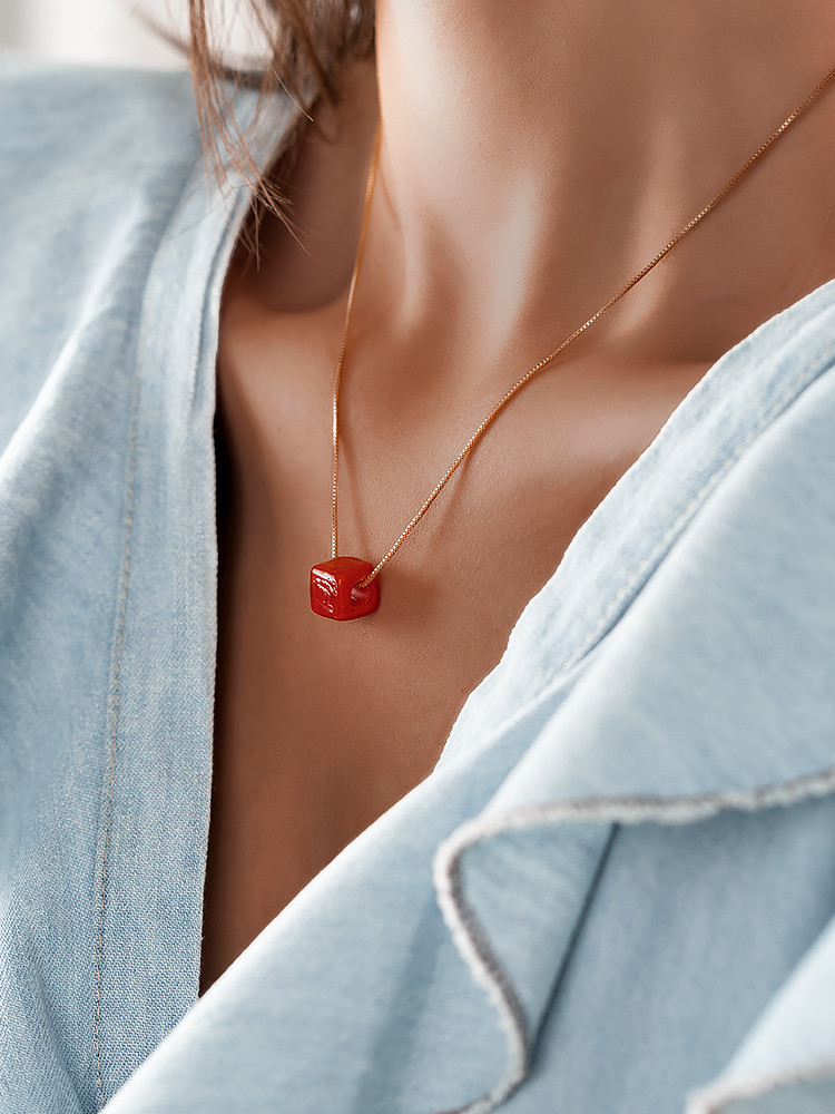 DICE RED NECKLACE
