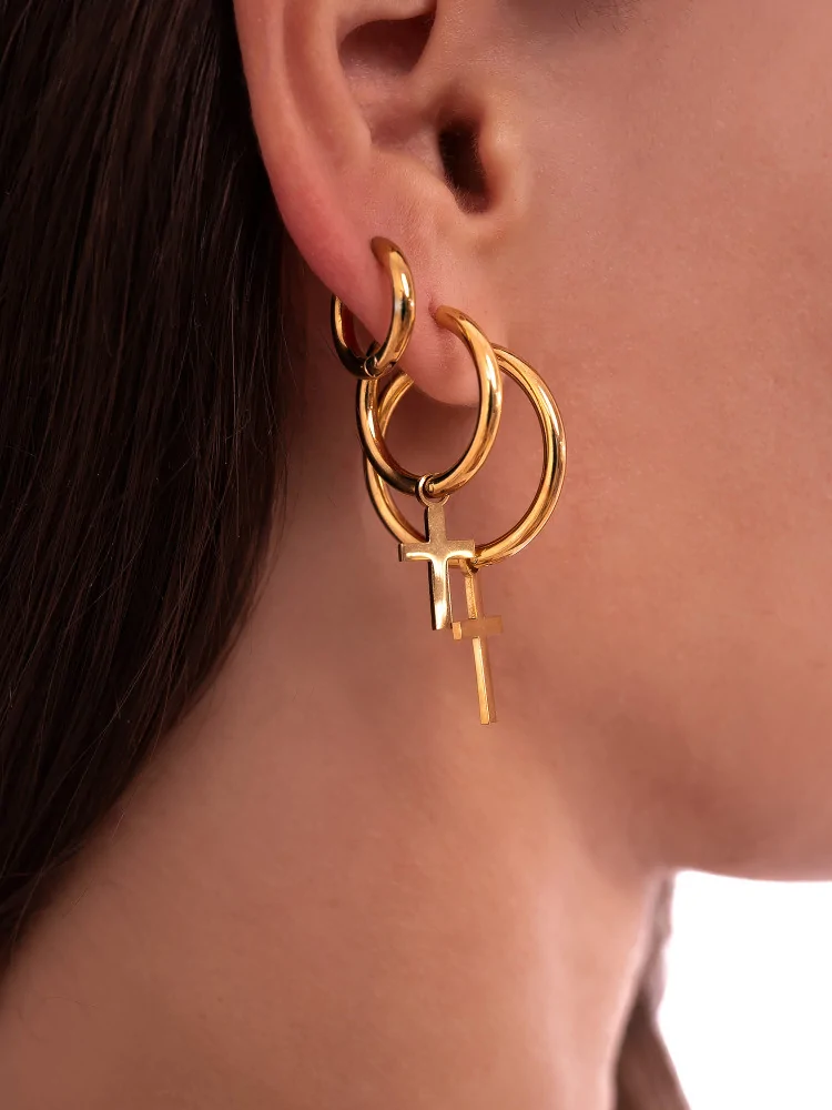 CROSS CALLIE GOLD HOOP...