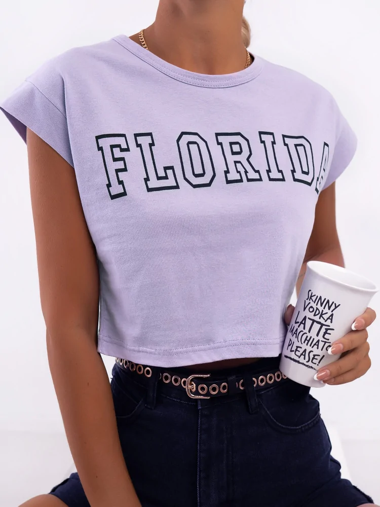 MY FLORIDA LILA CROP T-SHIRT