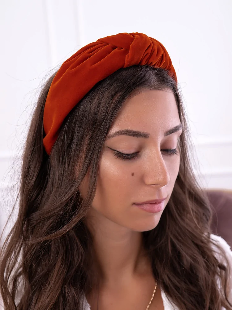 NERINA ARANCIA VELVET HEADBAND