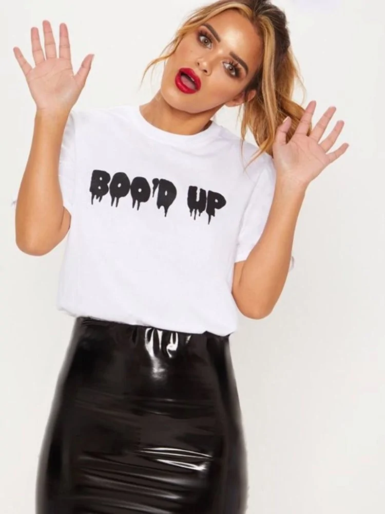 BOO'D UP WHITE TSHIRT