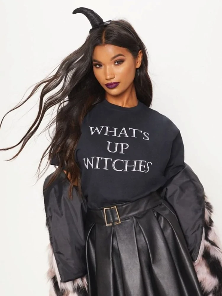 WHAT'S UP WITCHES BLACK TSHIRT