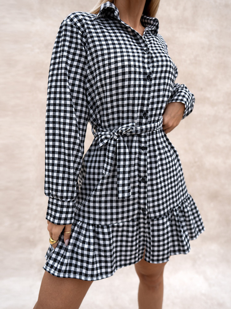 CLUIS CHECKED DRESS