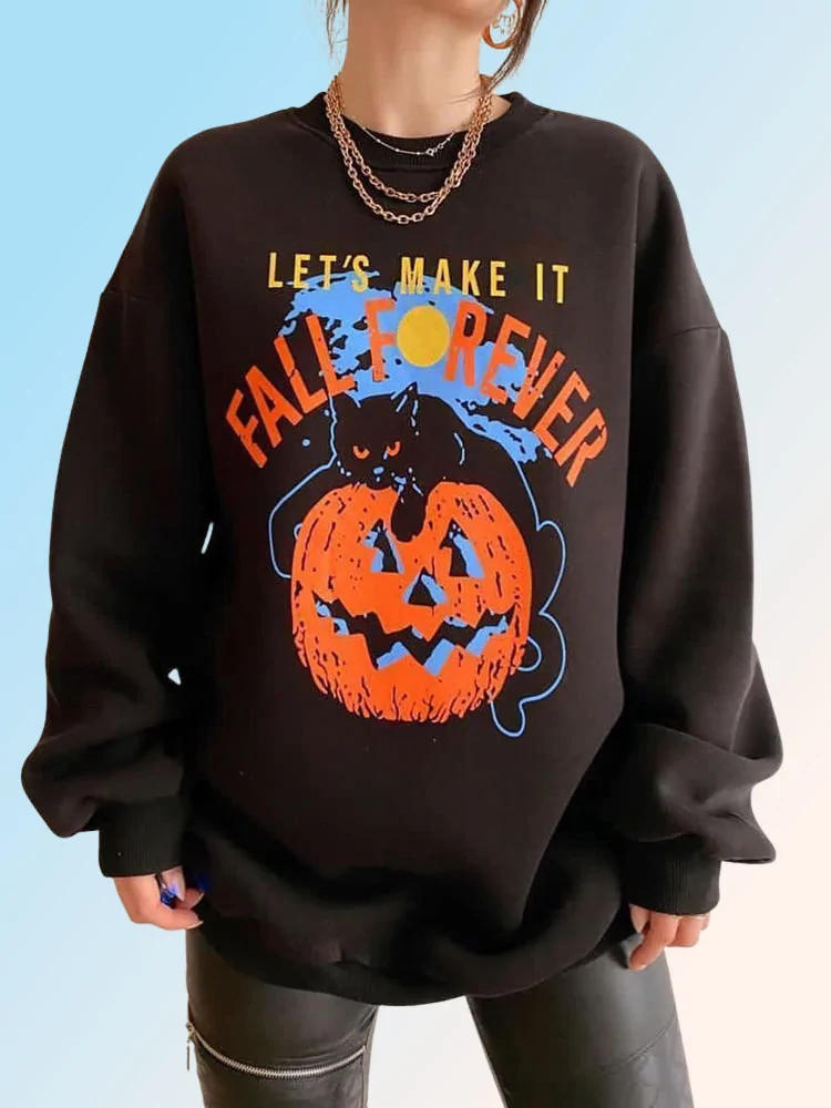 PUMPKIN BLACK HOODIE
