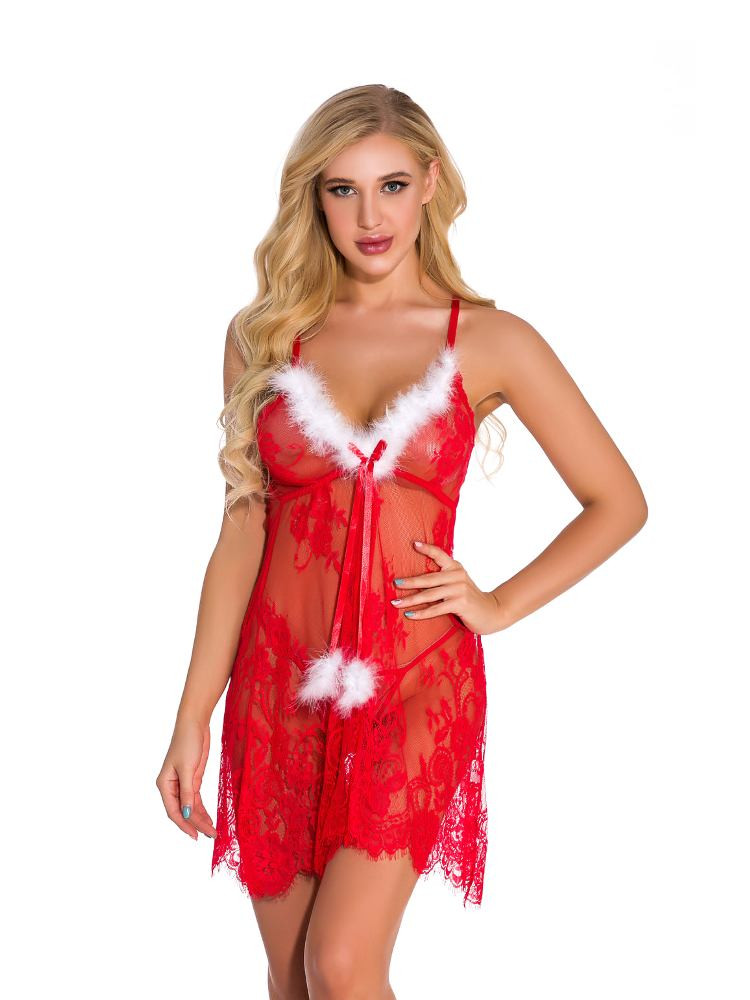 DARY CHRISTMAS LACE BABYDOLL
