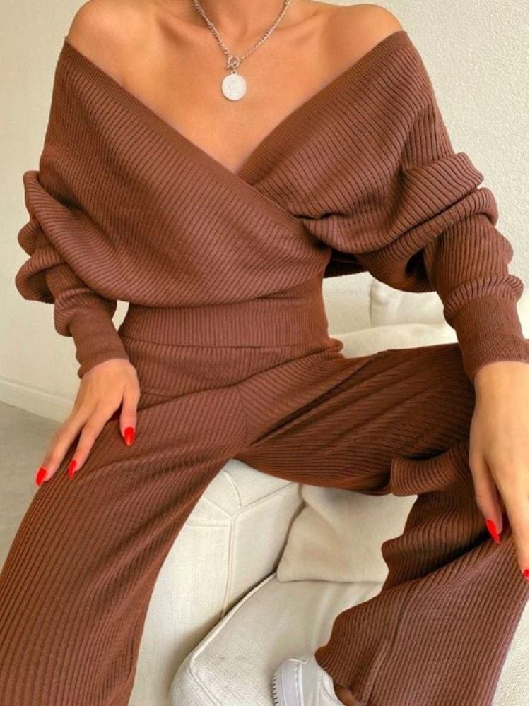 ILARIA BROWN KNITTED SET