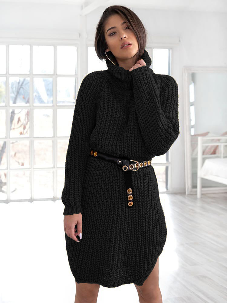 CECILIA BLACK KNITTED DRESS