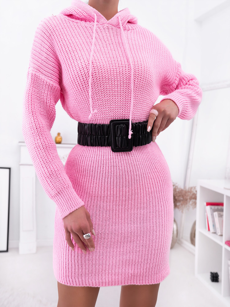 PINK KNITTED DRESS - EVELYN