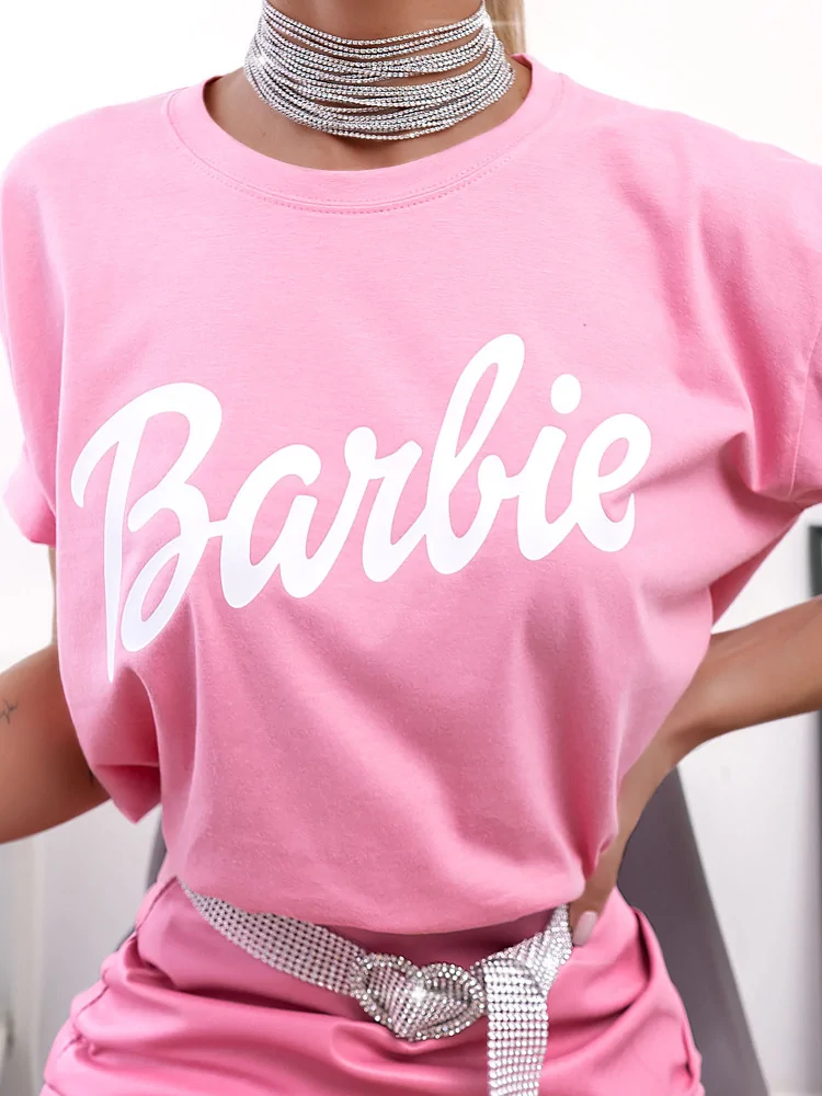 ΡΟΖ T-SHIRT BARBIE