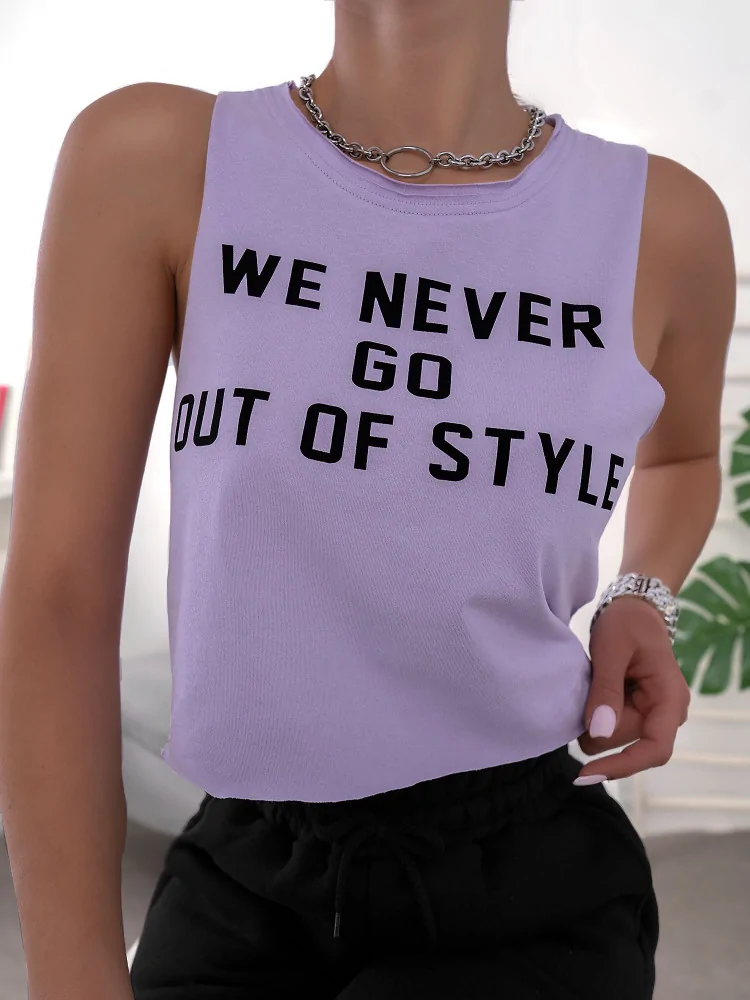 NEVER GO PURPLE TANK TOP