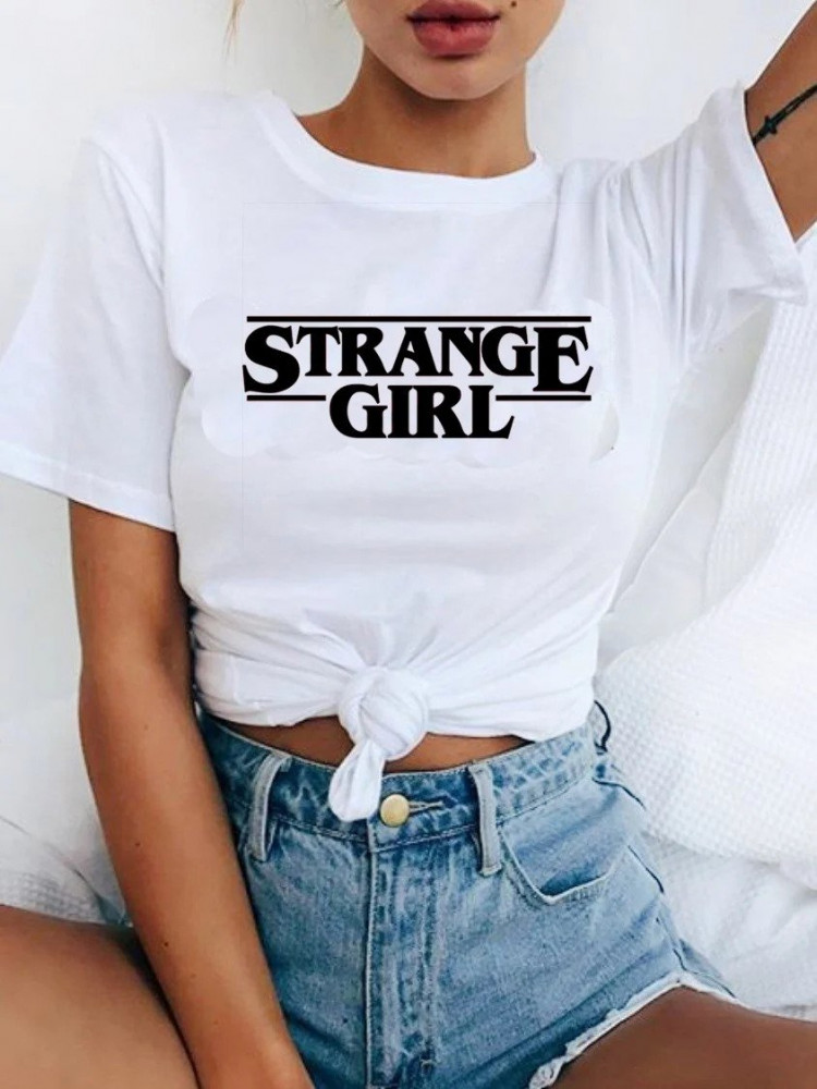 STRANGE GIRL WHITE T-SHIRT