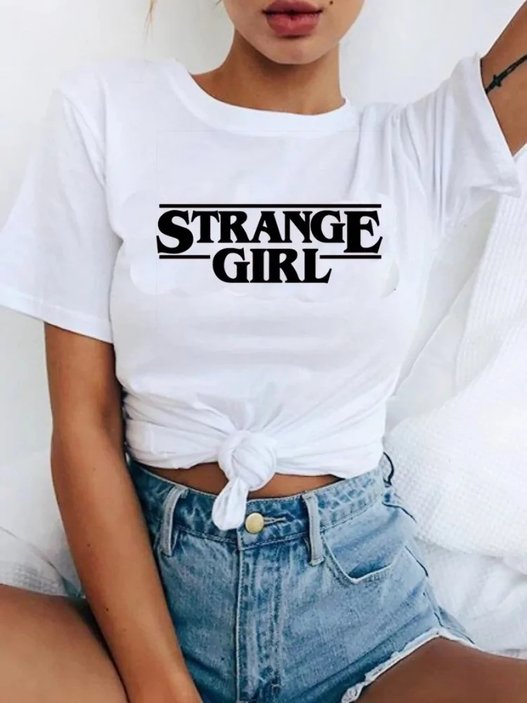STRANGE GIRL WHITE T-SHIRT