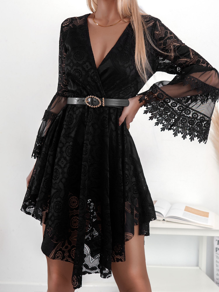 IOSIFINA BLACK LACE DRESS