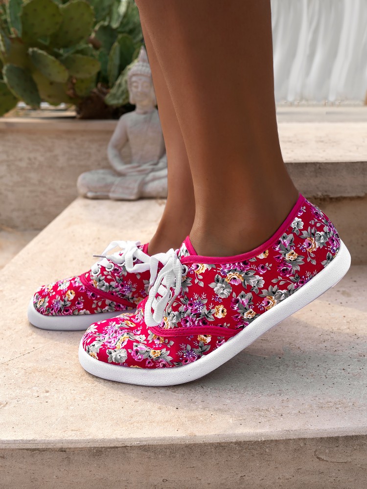 NARS FOUCHSIA FLORAL SNEAKERS