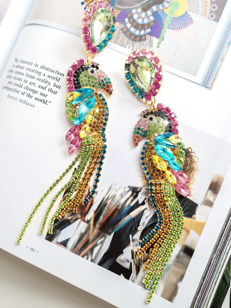PARROT STRASS EARRINGS