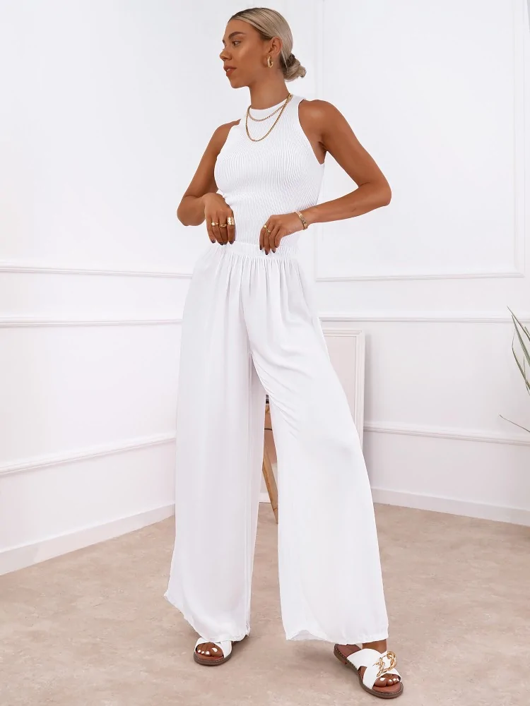 ARTEMIS WHITE SILKY PANTALONE