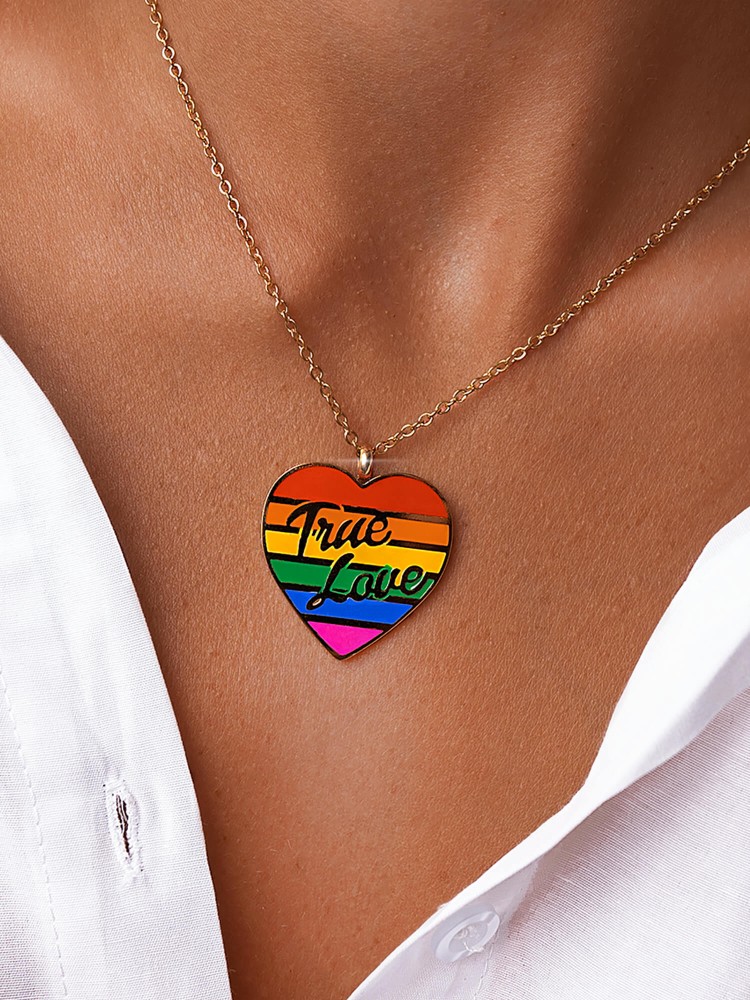 RAINBOW LOVE GOLD NECKLACE