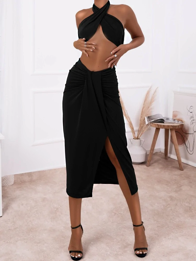 ΜΑΥΡΟ ΣΕΤ ΦΟΥΣΤΑ ΤΟΠ-ADRIENNE