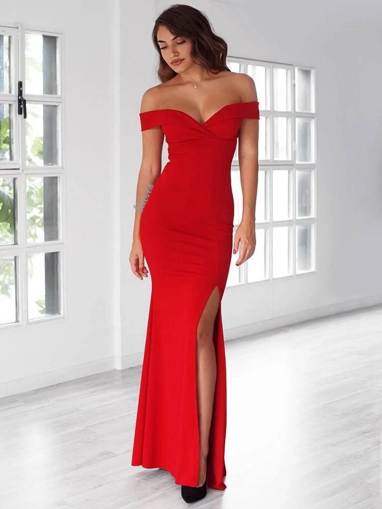 GILDA RED MAXI DRESS