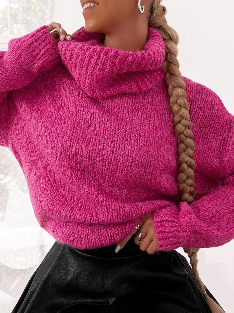 LOUIS FUSCHIA KNITTED BLOUSE