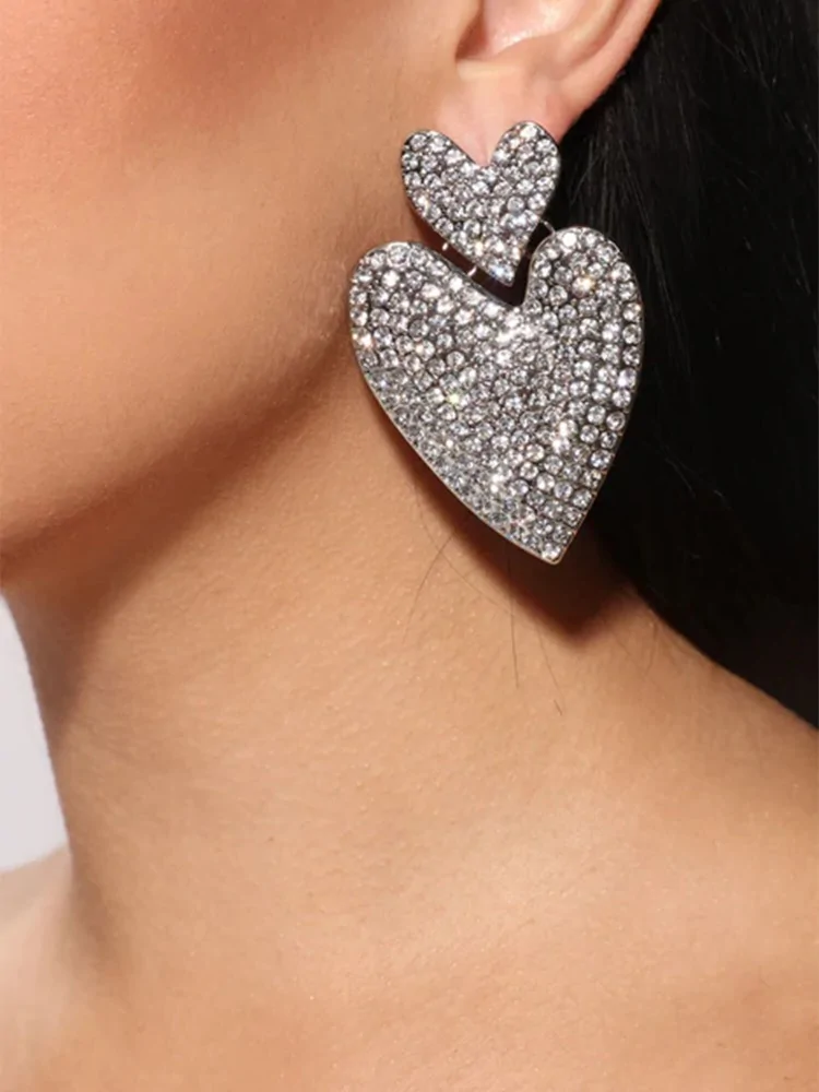 MILAN HEART STRASS EARRINGS