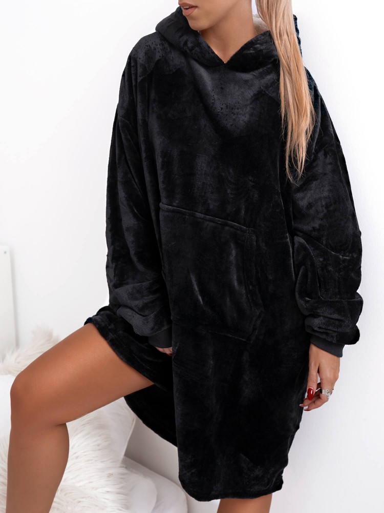 sense-shop AKITA UNISEX OVERSIZED ΜΑΥΡΗ ΜΠΛΟΥΖΑ ΚΟΥΒΕΡΤΑ