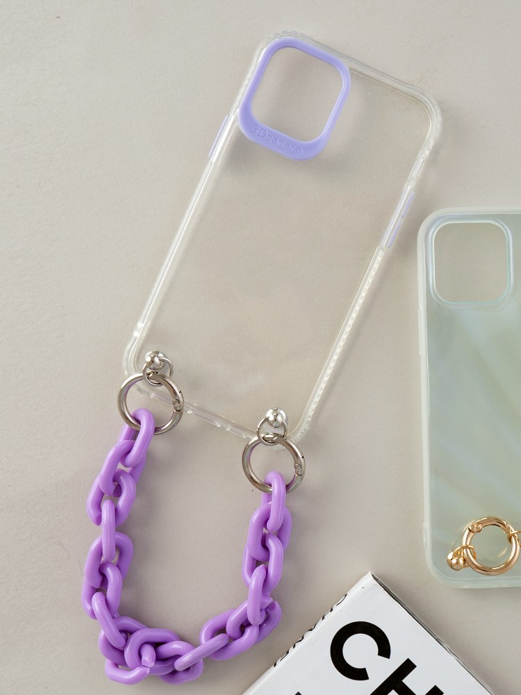 IPHONE CASE WITH LILLAC CHAIN