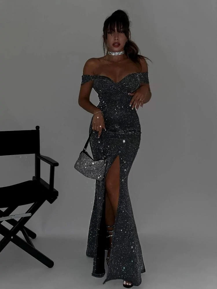 GLITTERY MAXI DRESS - RIMINI